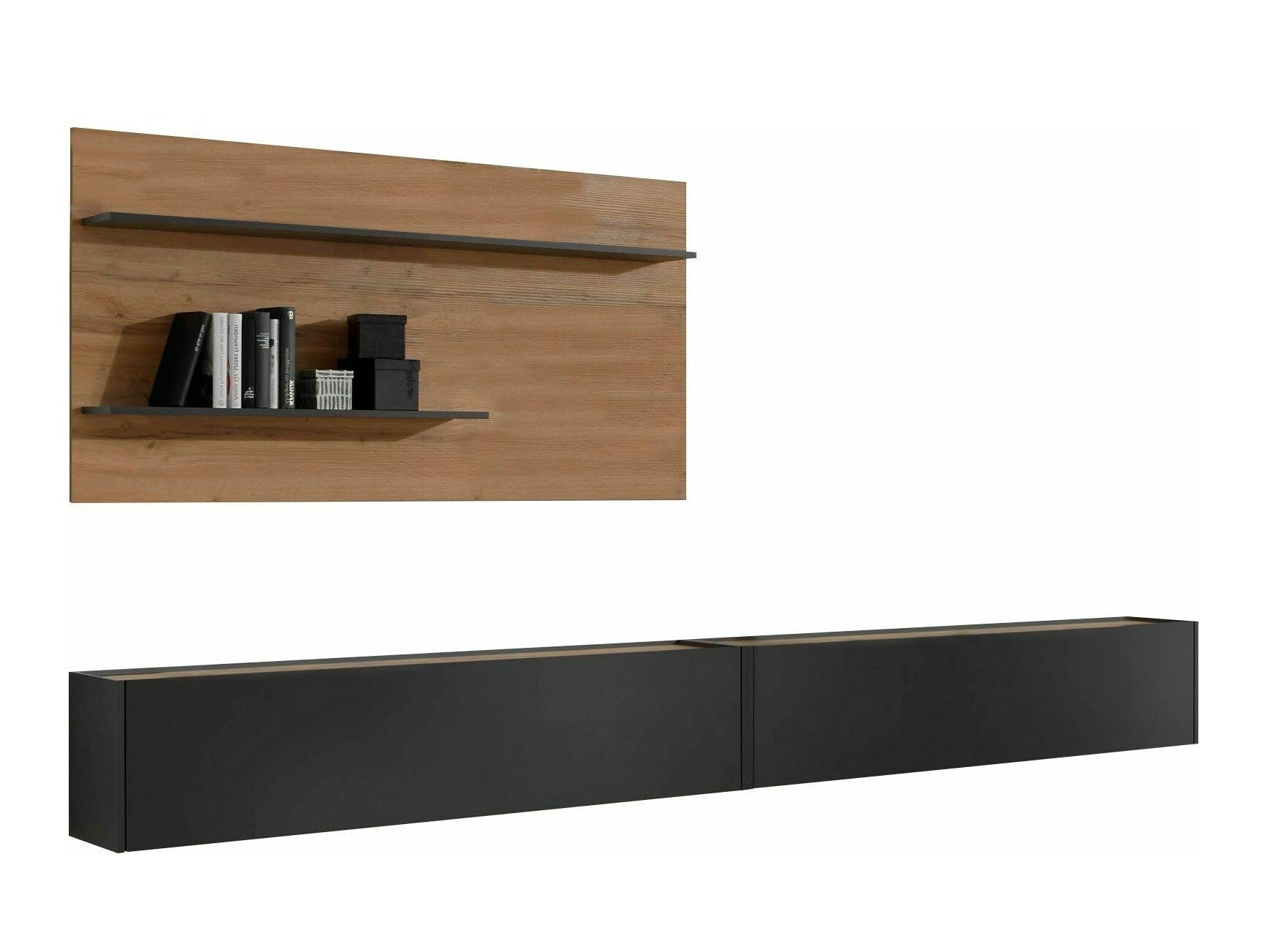 Set de living Elbsori 120 (Antracit + Stejar Wotan)