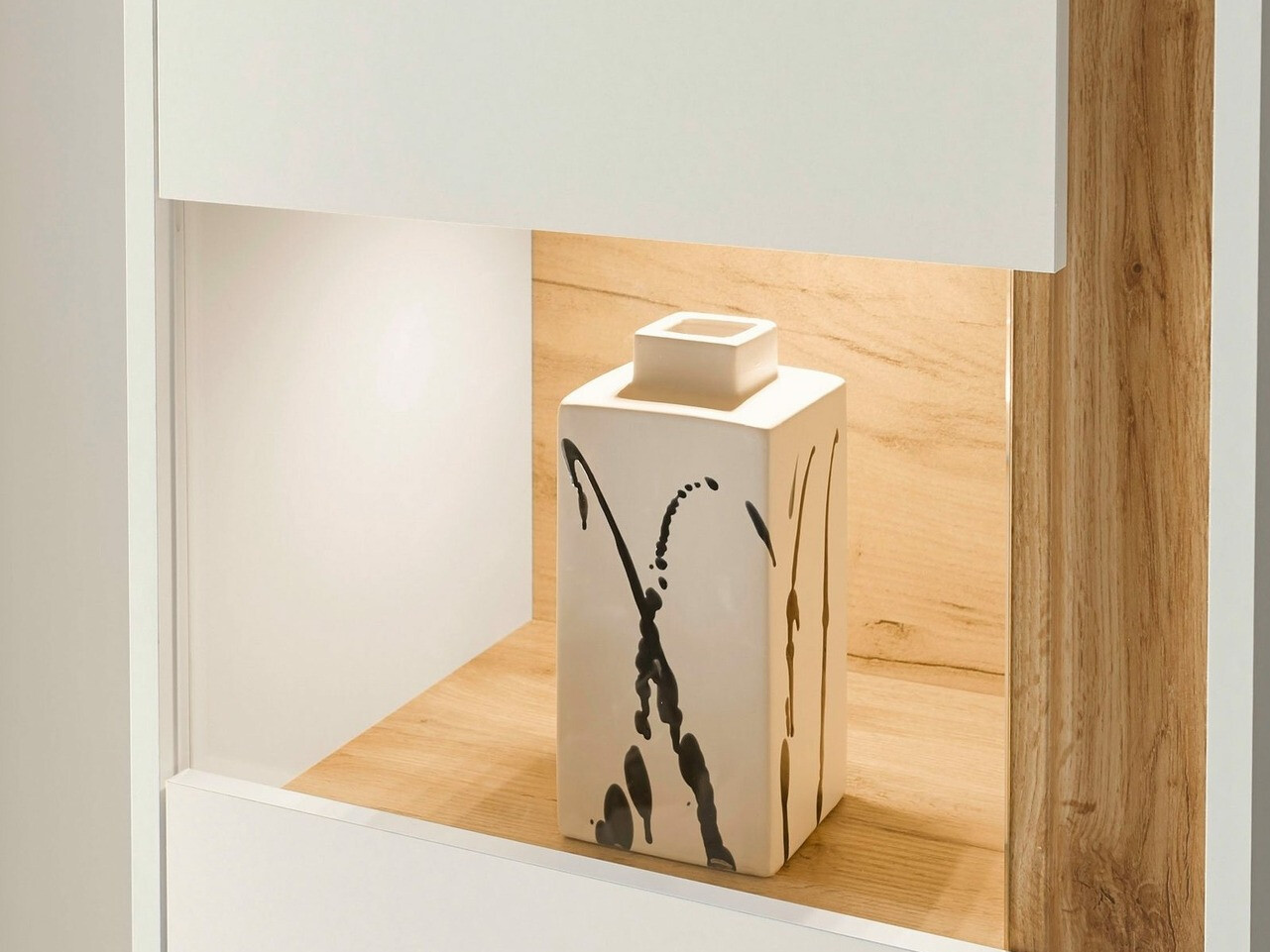 Set de living Elbsori 122 (Alb + Stejar Wotan)