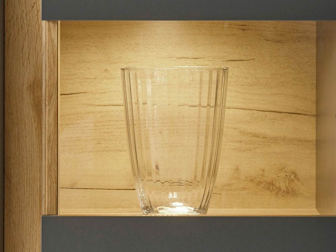 Set de living Elbsori 122 (Antracit + Stejar Wotan)