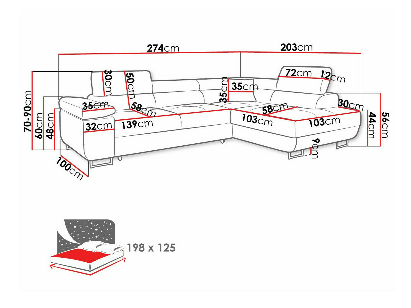 Colțar Comfivo Vinetum I (Venus Velvet 2927)