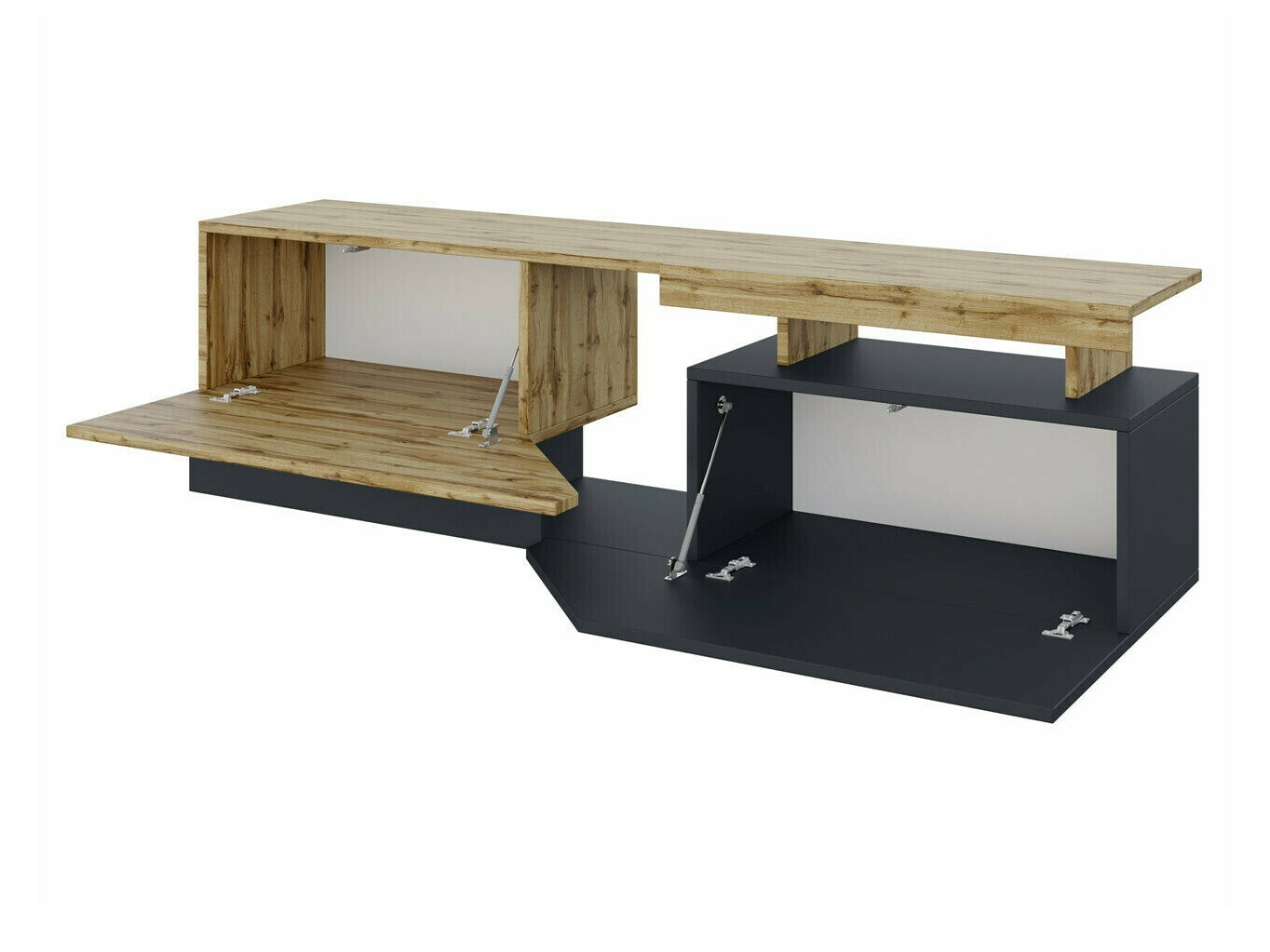 Comodă TV Comfivo Daldune (Alb + Stejar Wotan)