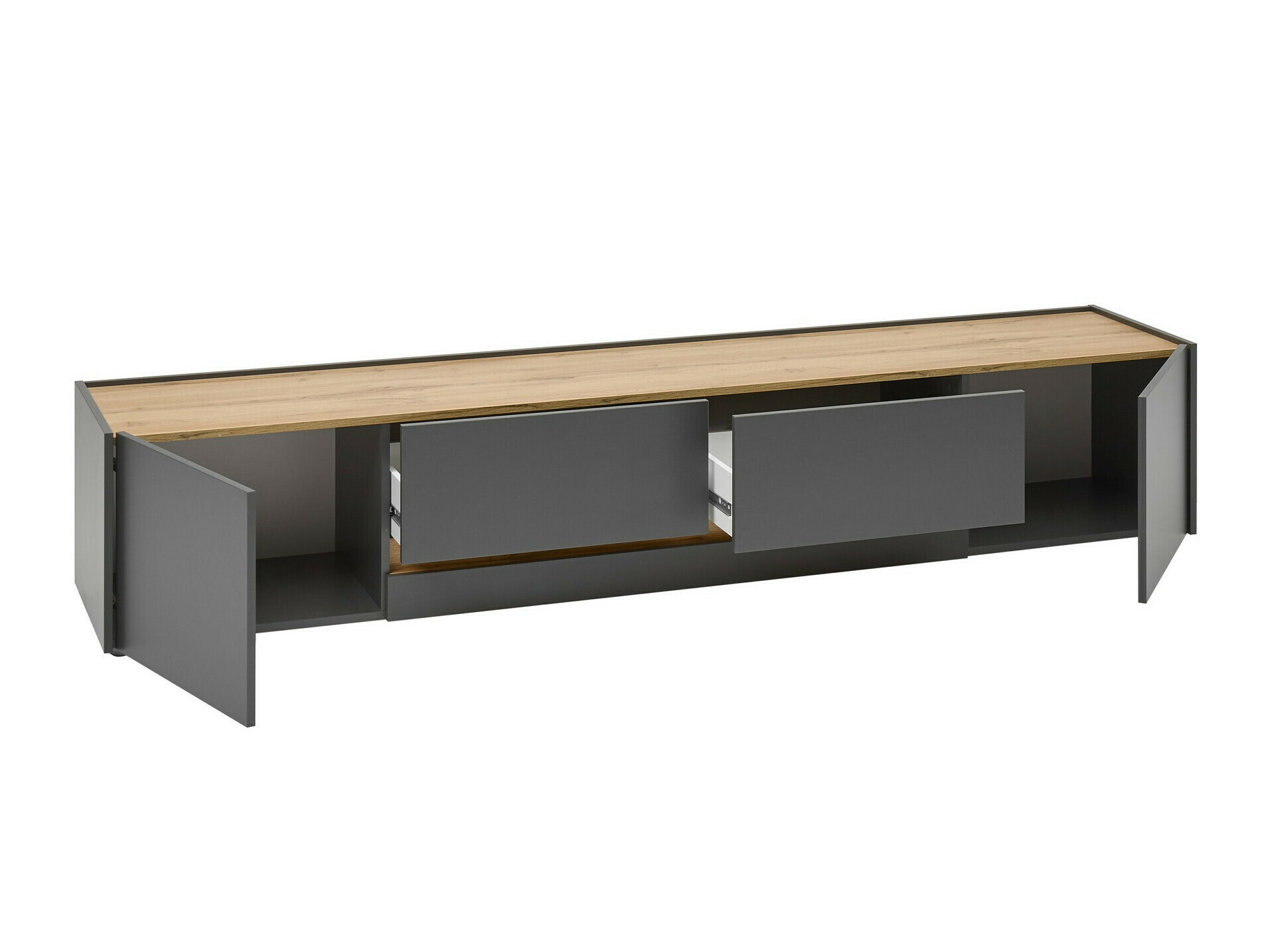 Set de living Elbsori 124 (Antracit + Stejar Wotan)