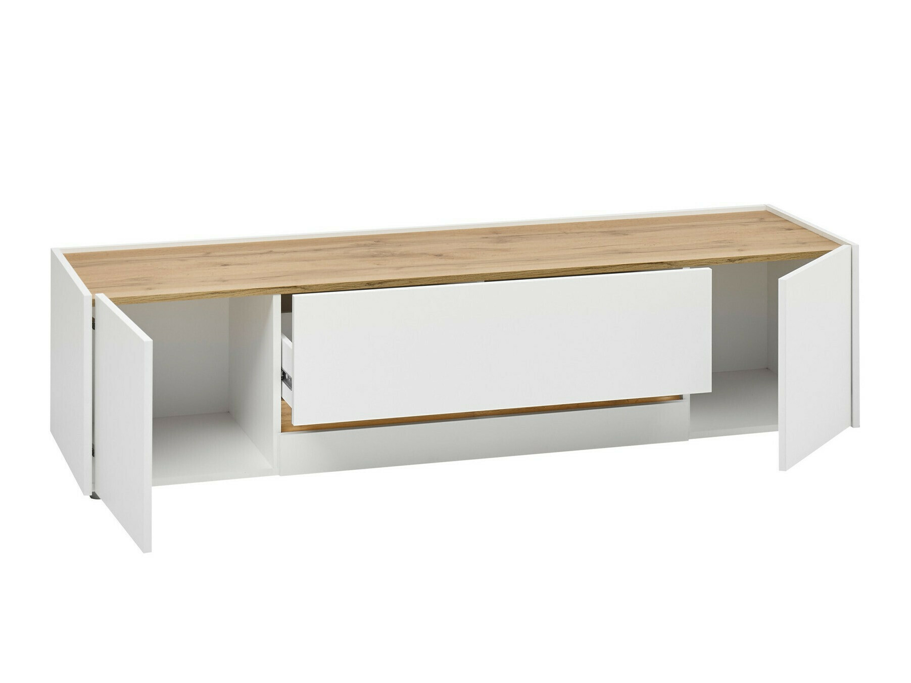 Set de living Elbsori 130 (Alb + Stejar Wotan)