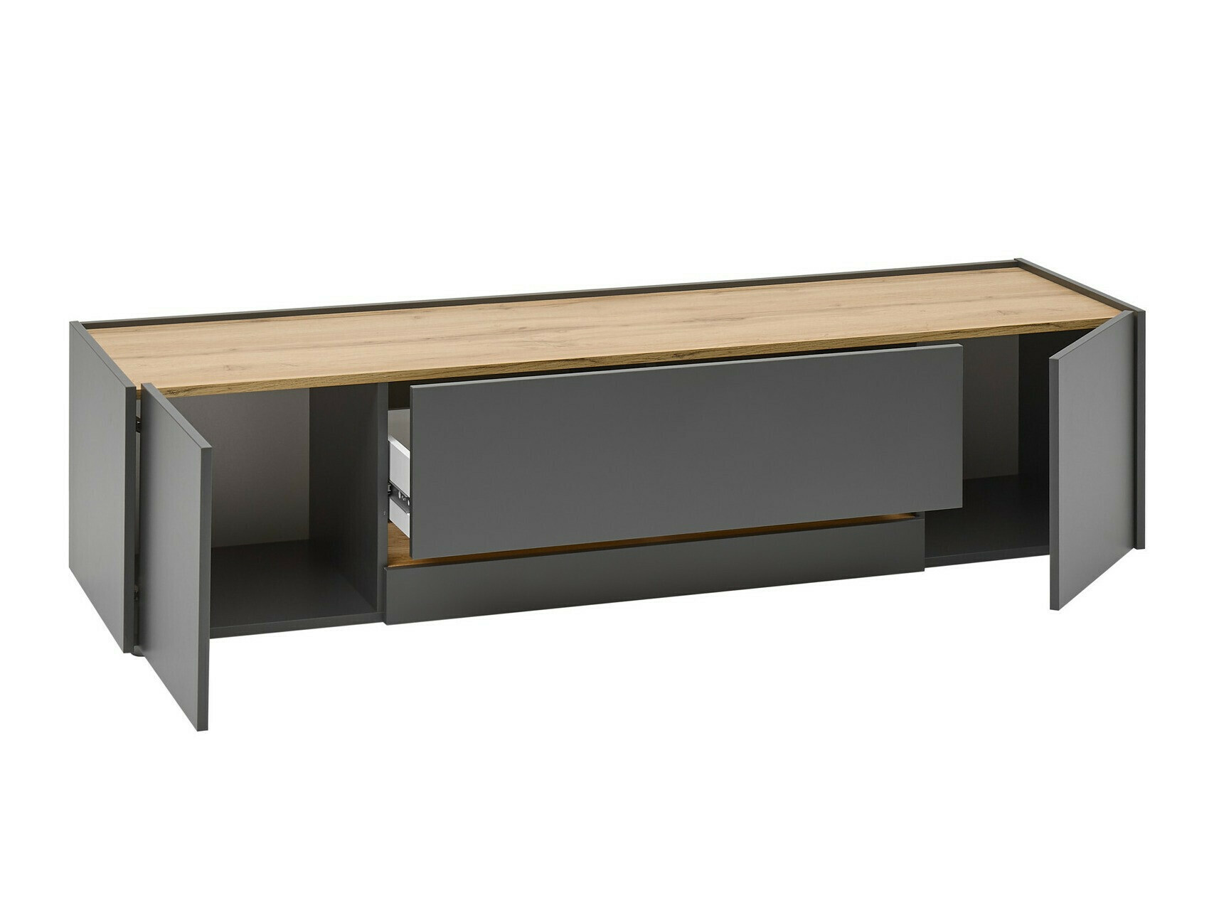 Set de living Elbsori 130 (Antracit + Stejar Wotan)