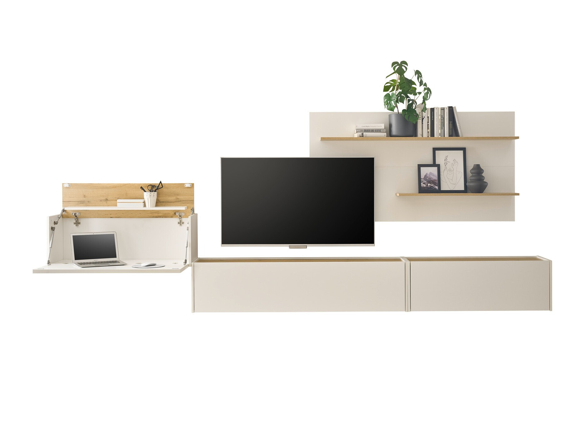 Set de living Elbsori 137 (Alb + Stejar Wotan)