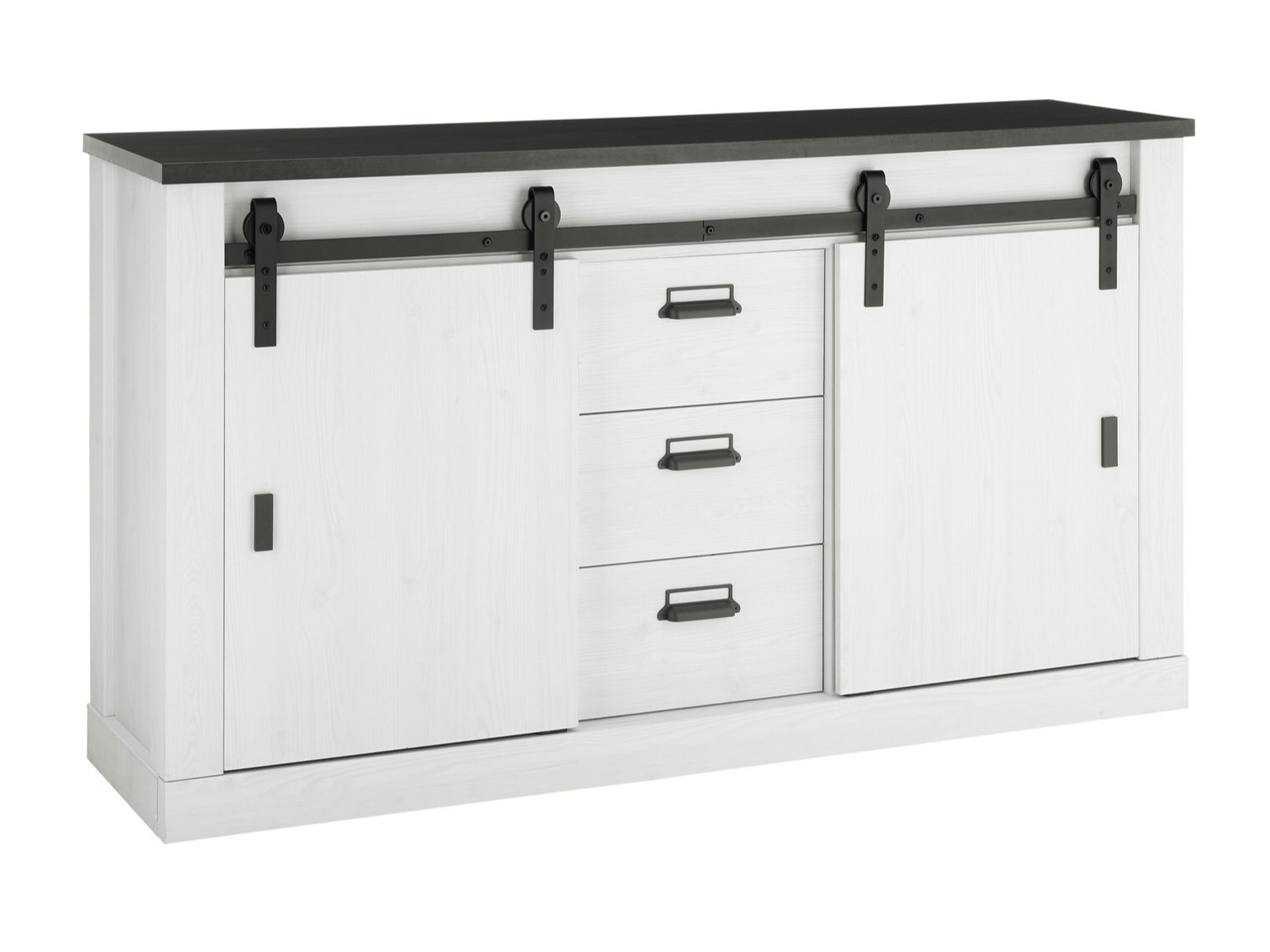 Comodă Cirtale 116 (Antracit + Pin albit)