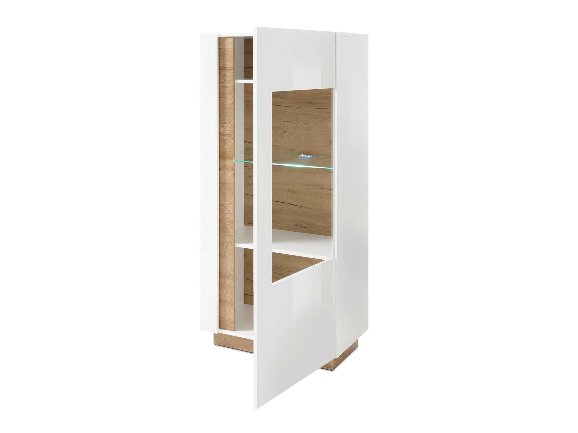 Set de living Veropho 112 (Alb lucios + Stejar Grandson)