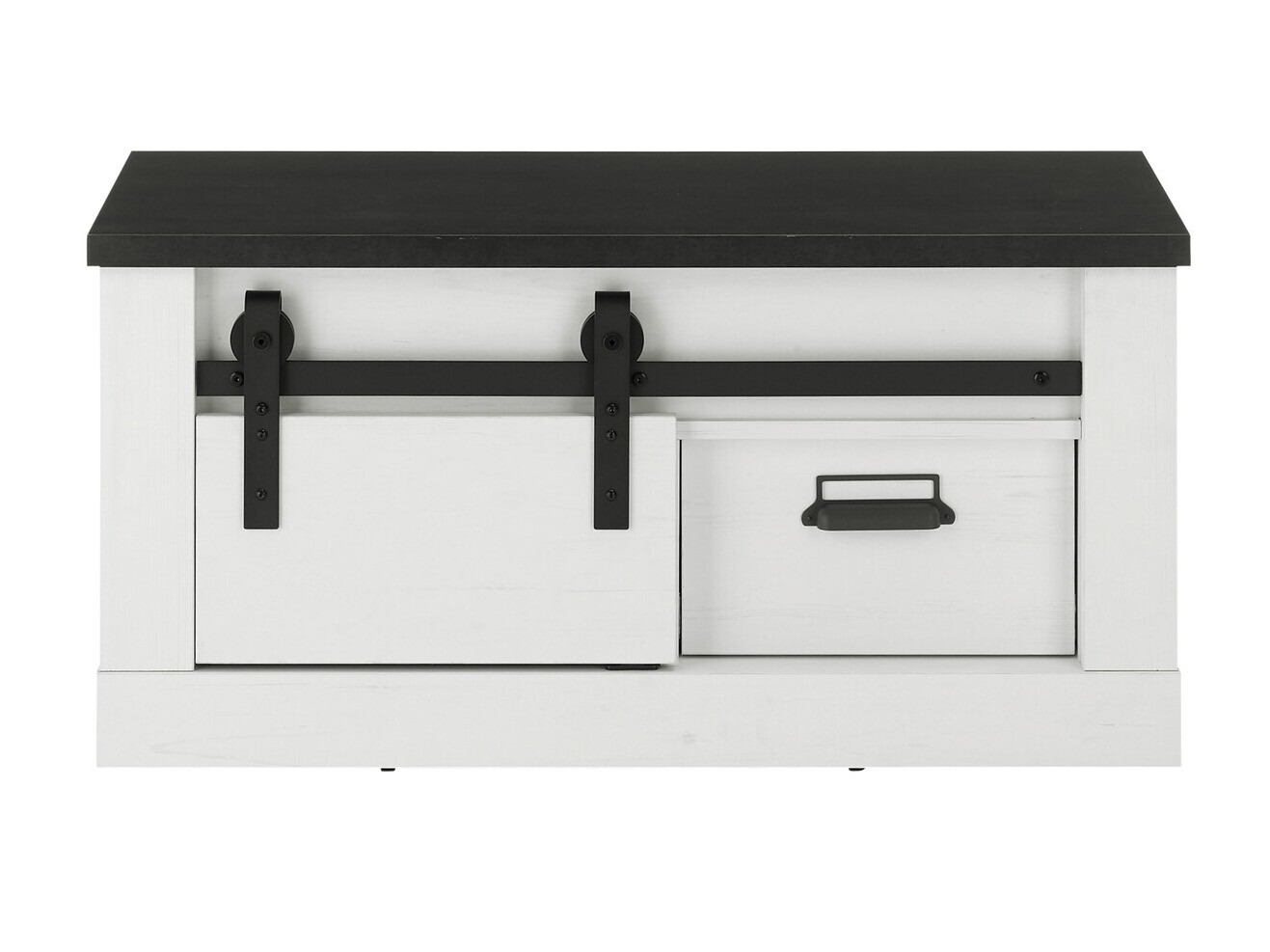 Dulap pentru pantofi Cirtale 124 (Antracit + Pin albit)