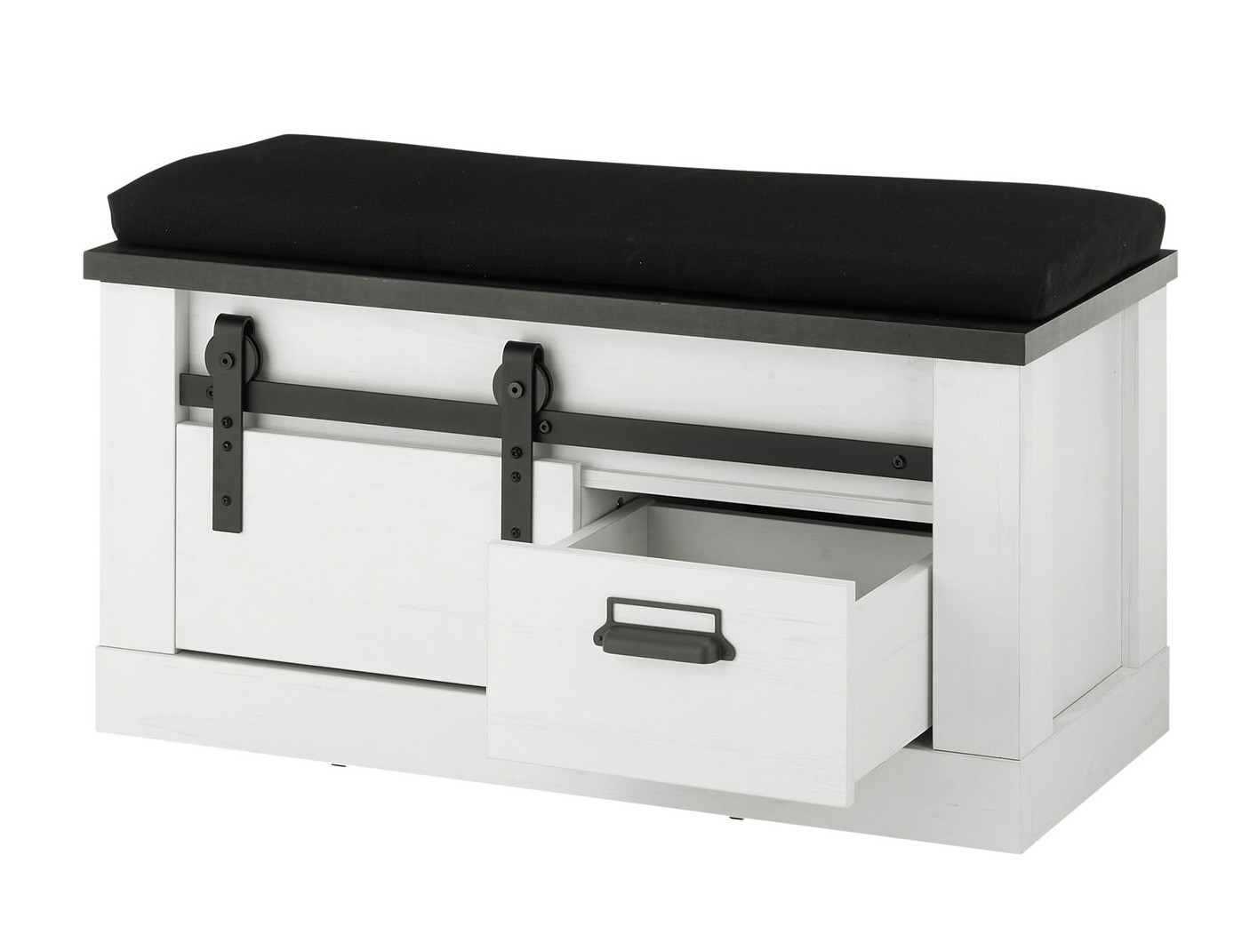 Dulap pentru pantofi Cirtale 125 (Antracit + Pin albit)