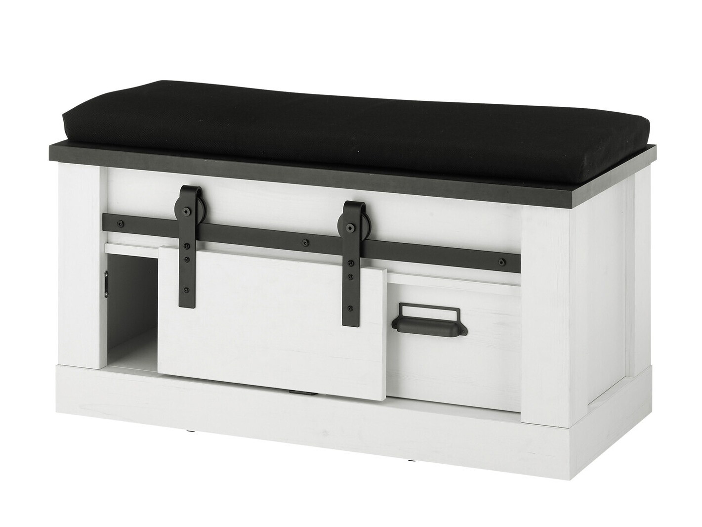 Dulap pentru pantofi Cirtale 125 (Antracit + Pin albit)