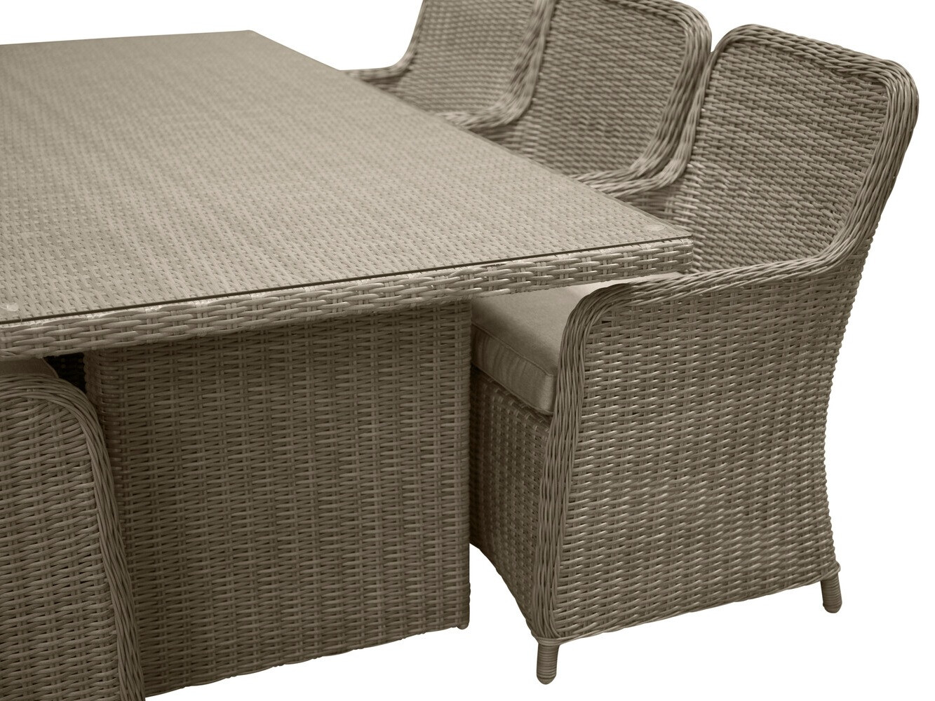 Mese și scaune Dallas 2201 (Maro deschis + Beige)