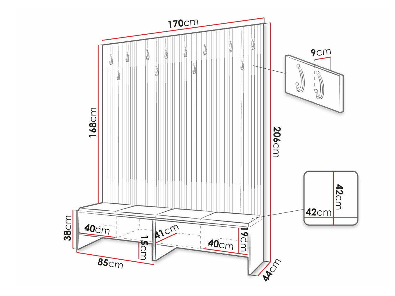Set de hol Donio V (Stejar artizan + Manila 02)