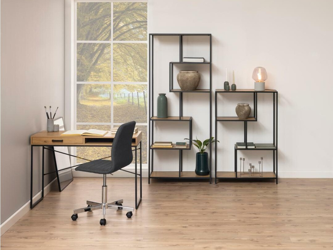 Birou Norsica Sevferi 190 (Negru + Stejar natur)