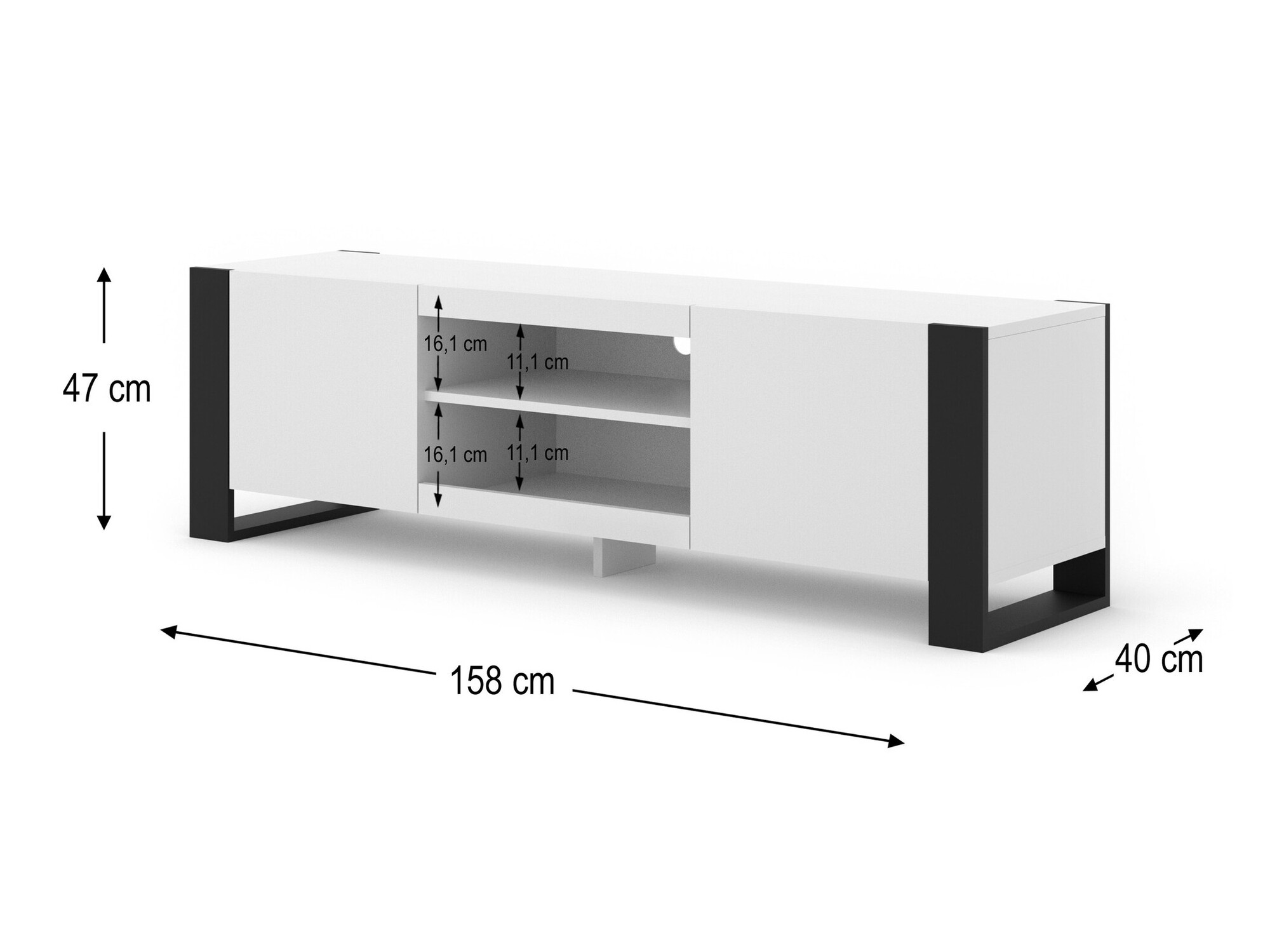 Comodă TV Tivtora 100 (Mat alb)