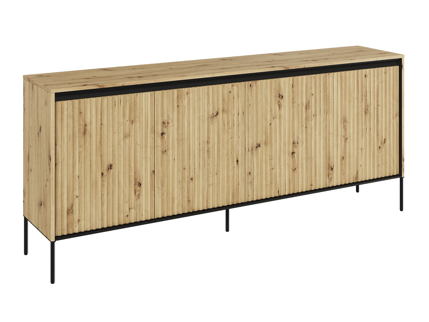 Bufet Fernolu 103 (Stejar artizan + Negru)