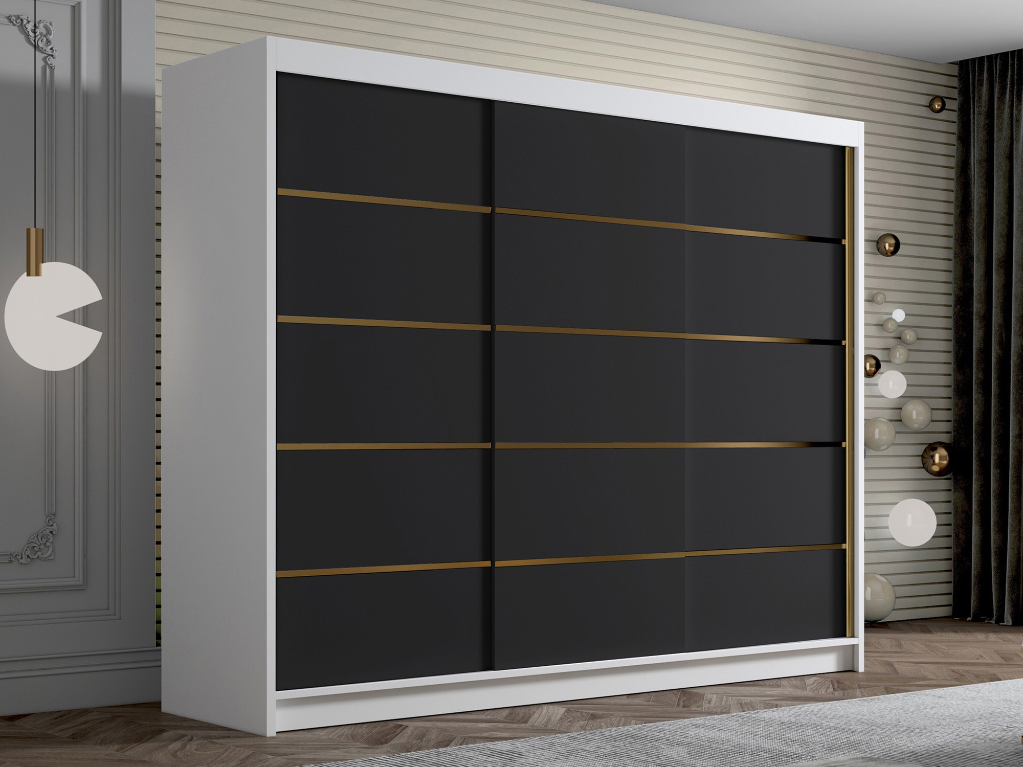 Dulap Closico Veltron II (Alb + Negru)