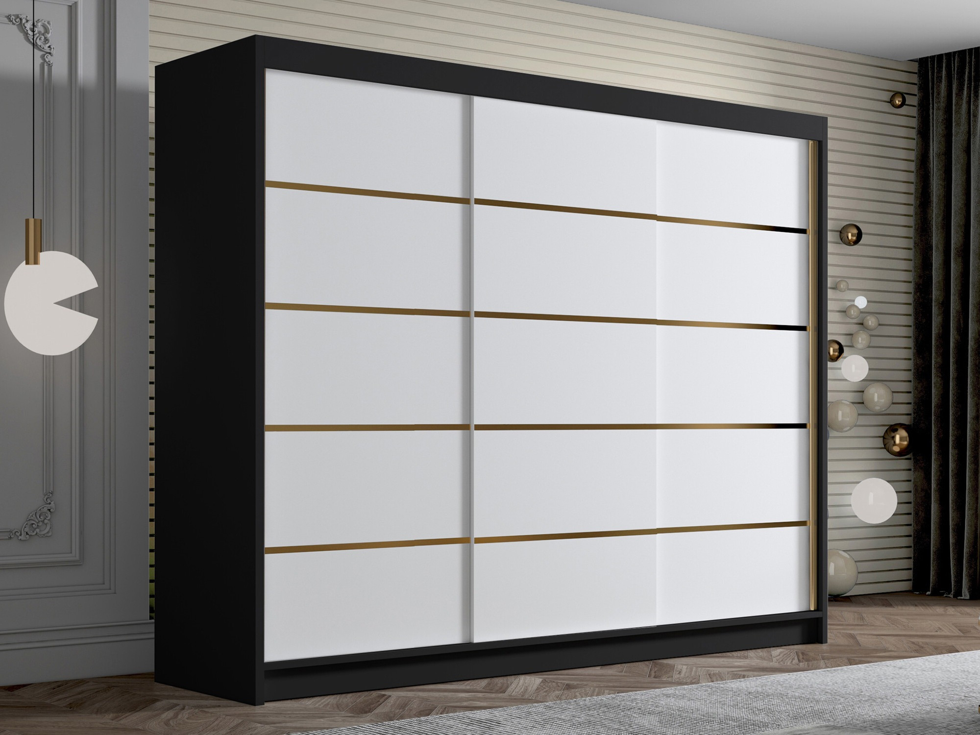 Dulap Closico Veltron II (Negru + Alb)