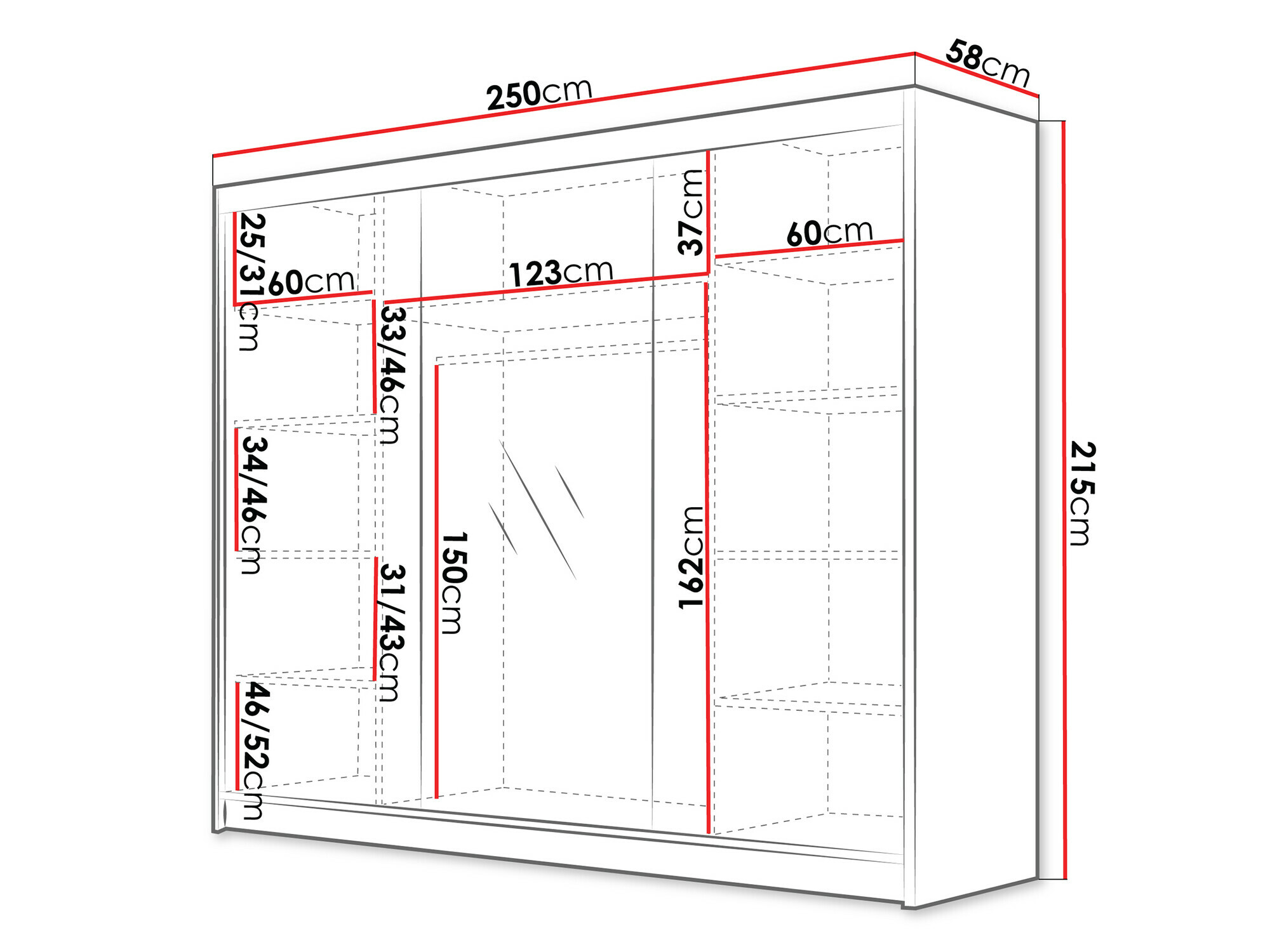 Dulap Closico Veltron II (Negru)