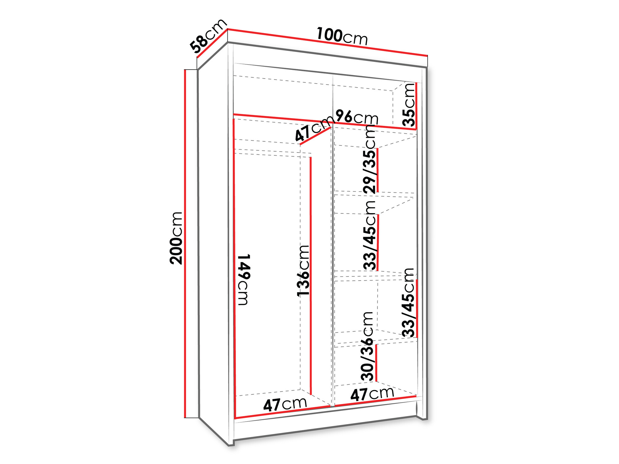 Dulap Closico Corden III (Alb)