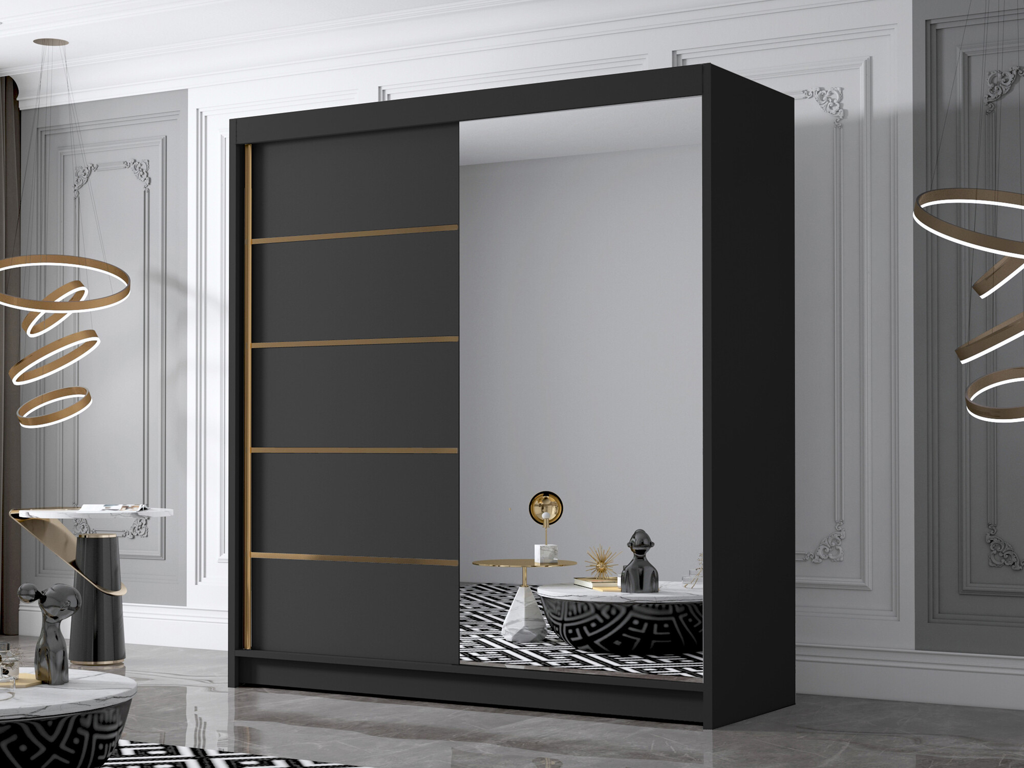 Dulap Closico Vallor III (Negru)