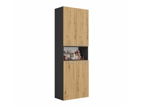 Cabinet de baie neancorat Nolmaru 103 (Antracit + Stejar artizan)