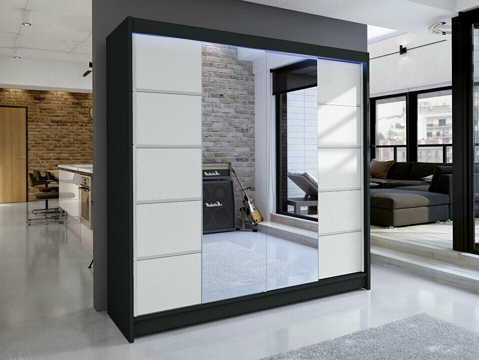 Dulap Closico Cavaris V (Negru + Alb)