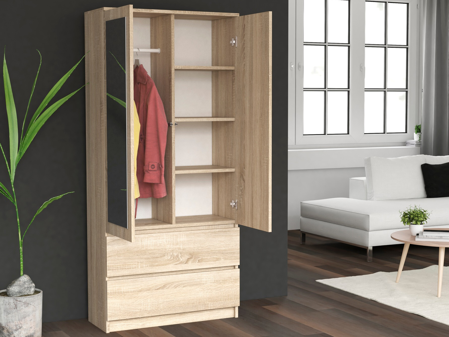 Dulap Elbvelu 116 (Stejar Sonoma)