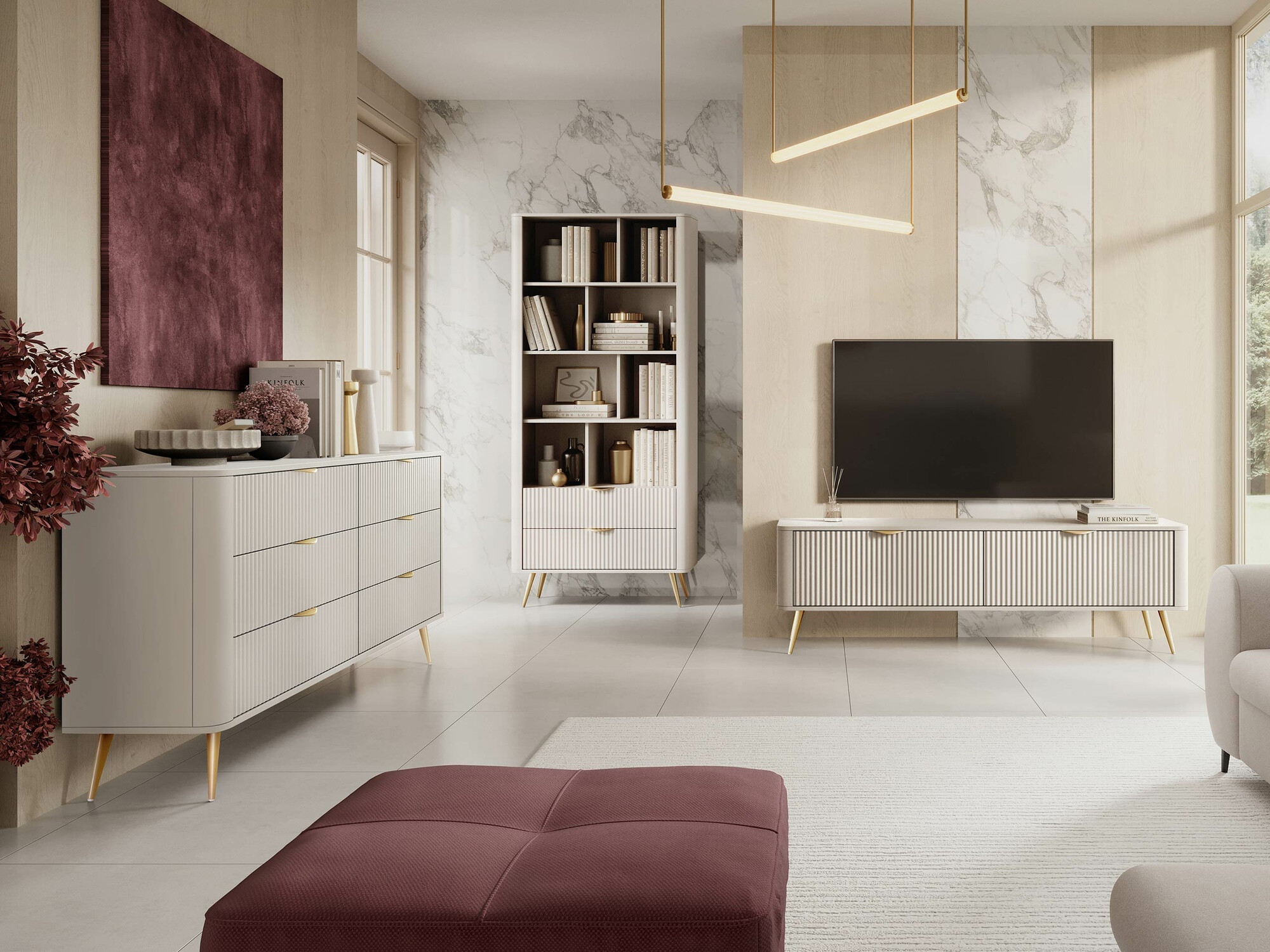 Comodă Lectum II (Bej)