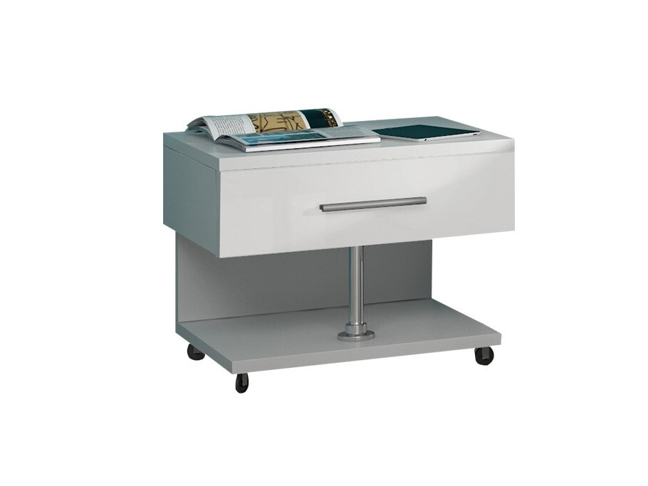 Noptieră Campus (Alb + Alb lucios)