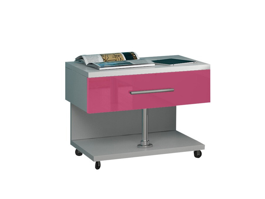 Noptieră Salmere 103 (Alb + Roz lucios)