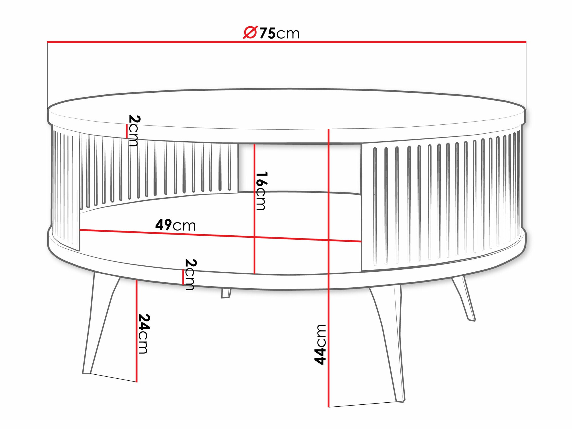 Măsuță de cafea Vitum (Negru + Stejar Craft auriu)