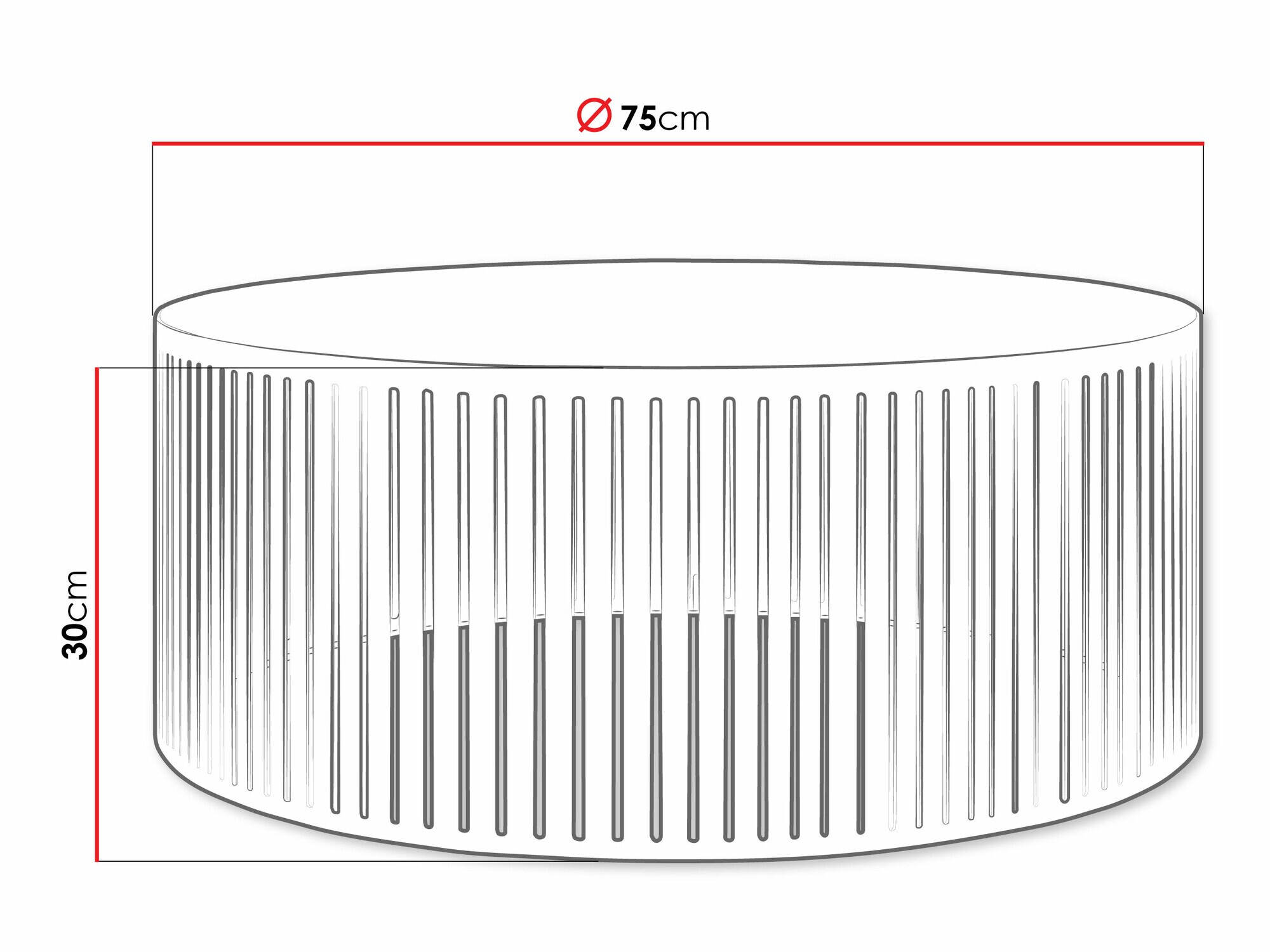 Măsuță de cafea Prunis (Negru)