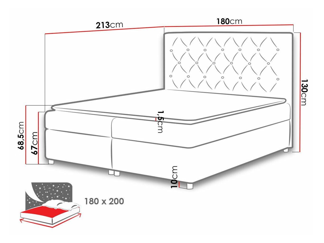 Pat boxspring Domus (Primo 8801)