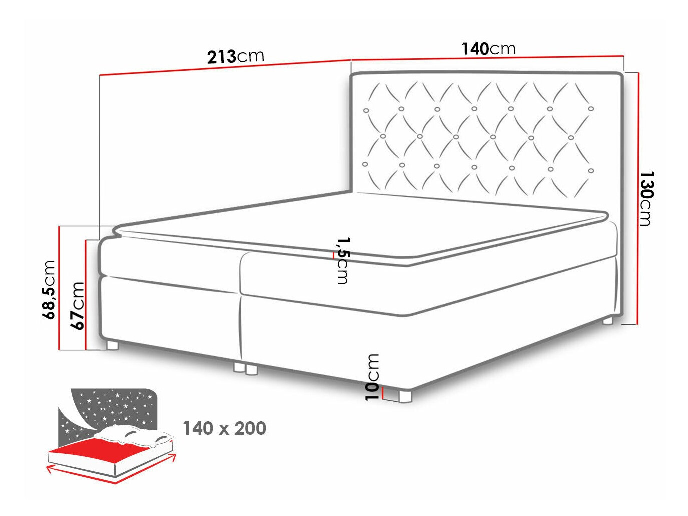 Pat boxspring Domus (Primo 8804)