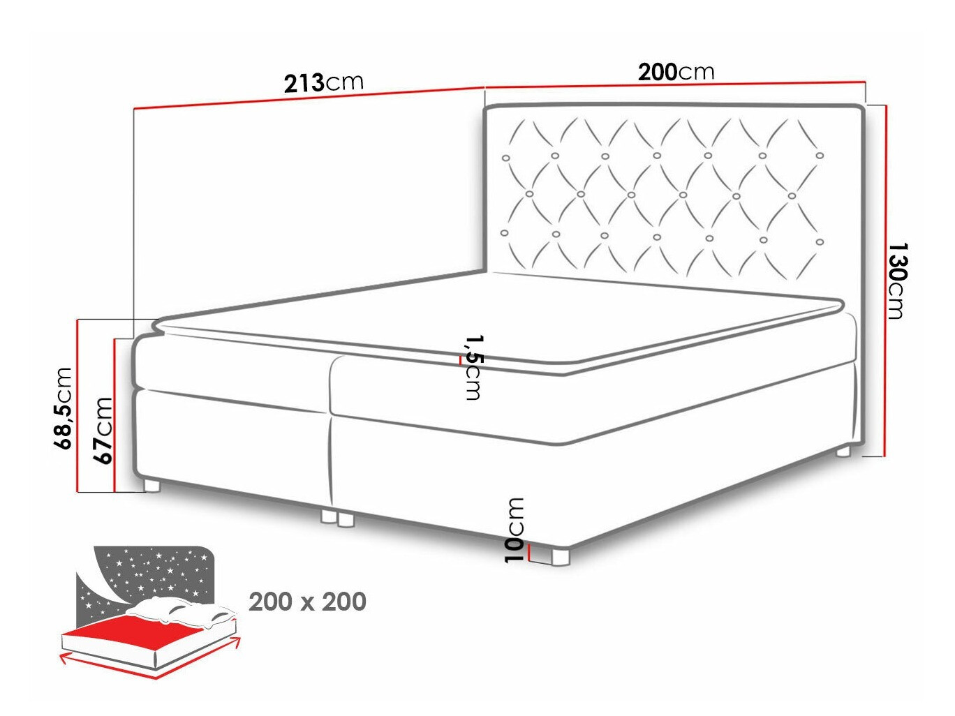 Pat boxspring Domus (Primo 8804)