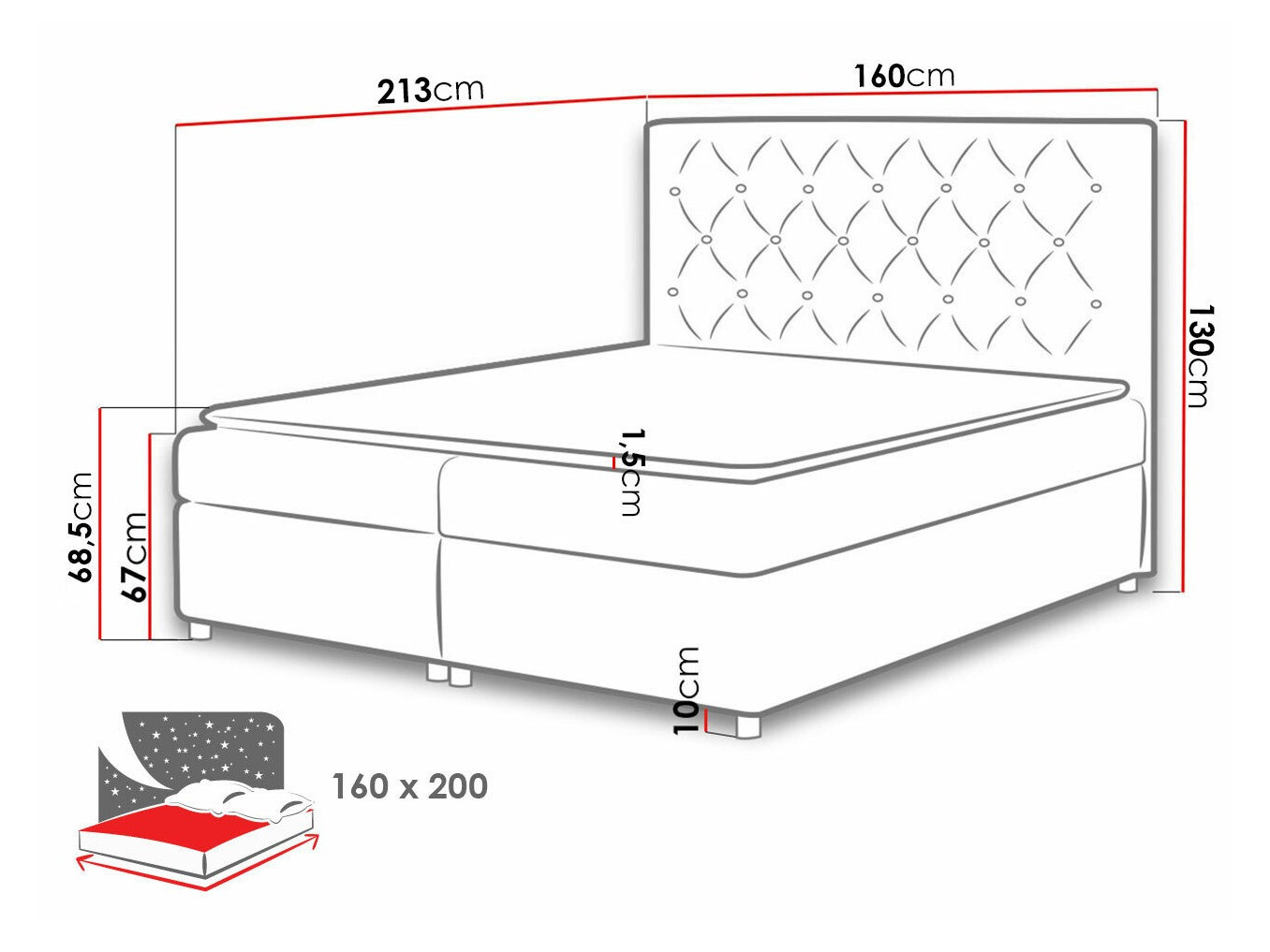 Pat boxspring Domus (Primo 8809)