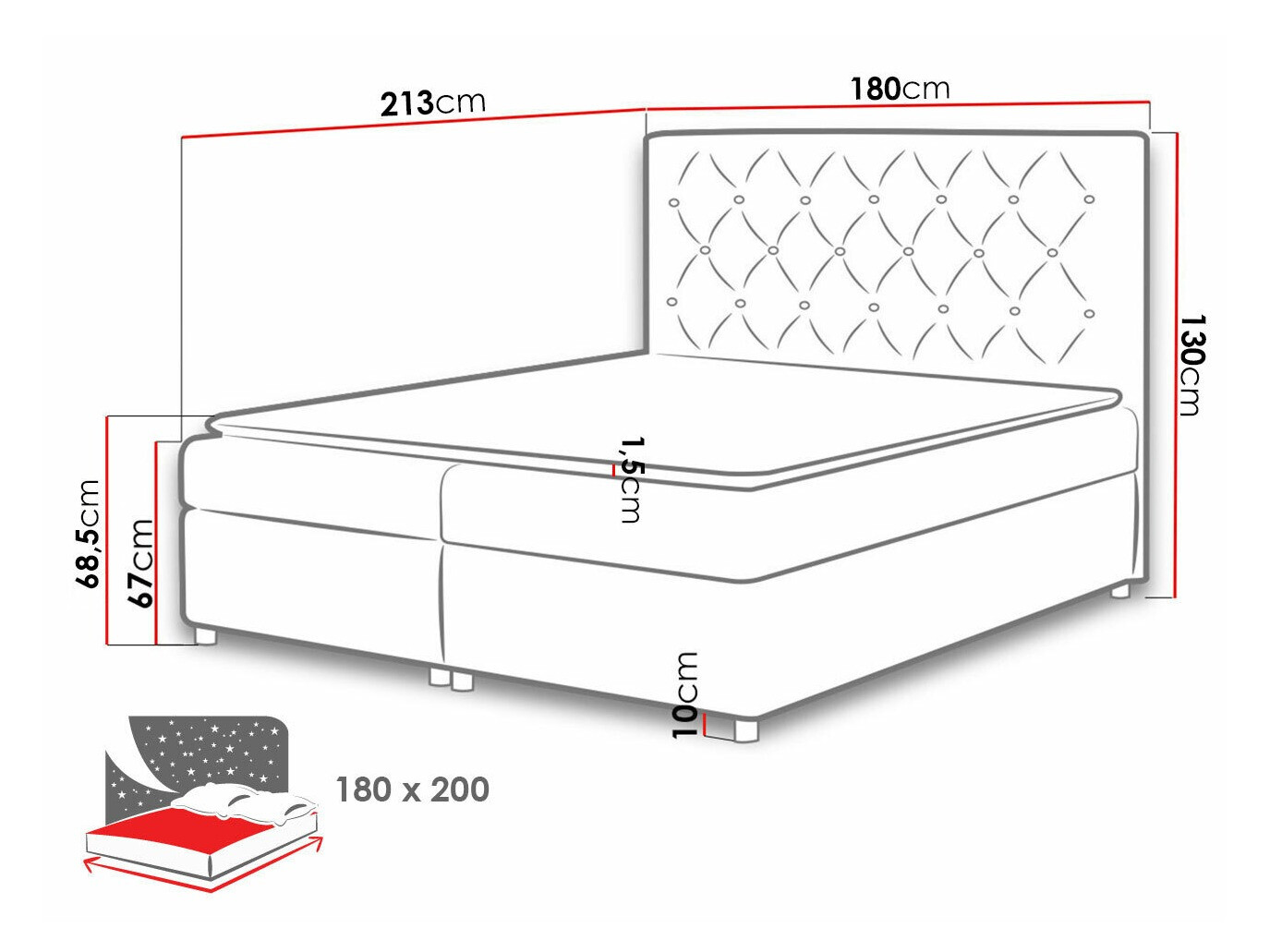 Pat boxspring Domus (Primo 8809)
