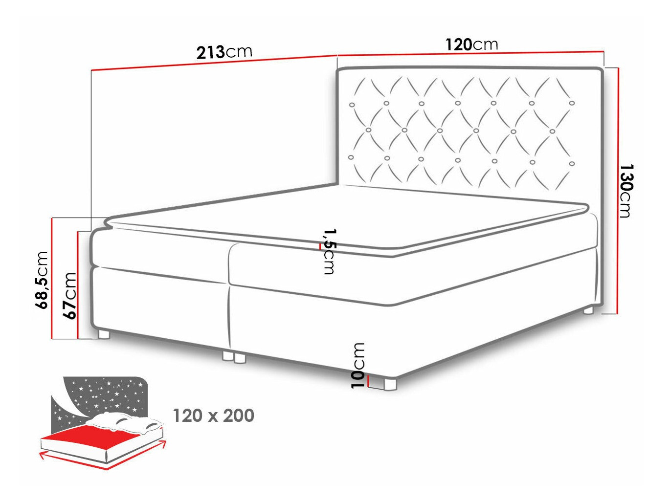 Pat boxspring Domus (Primo 8813)