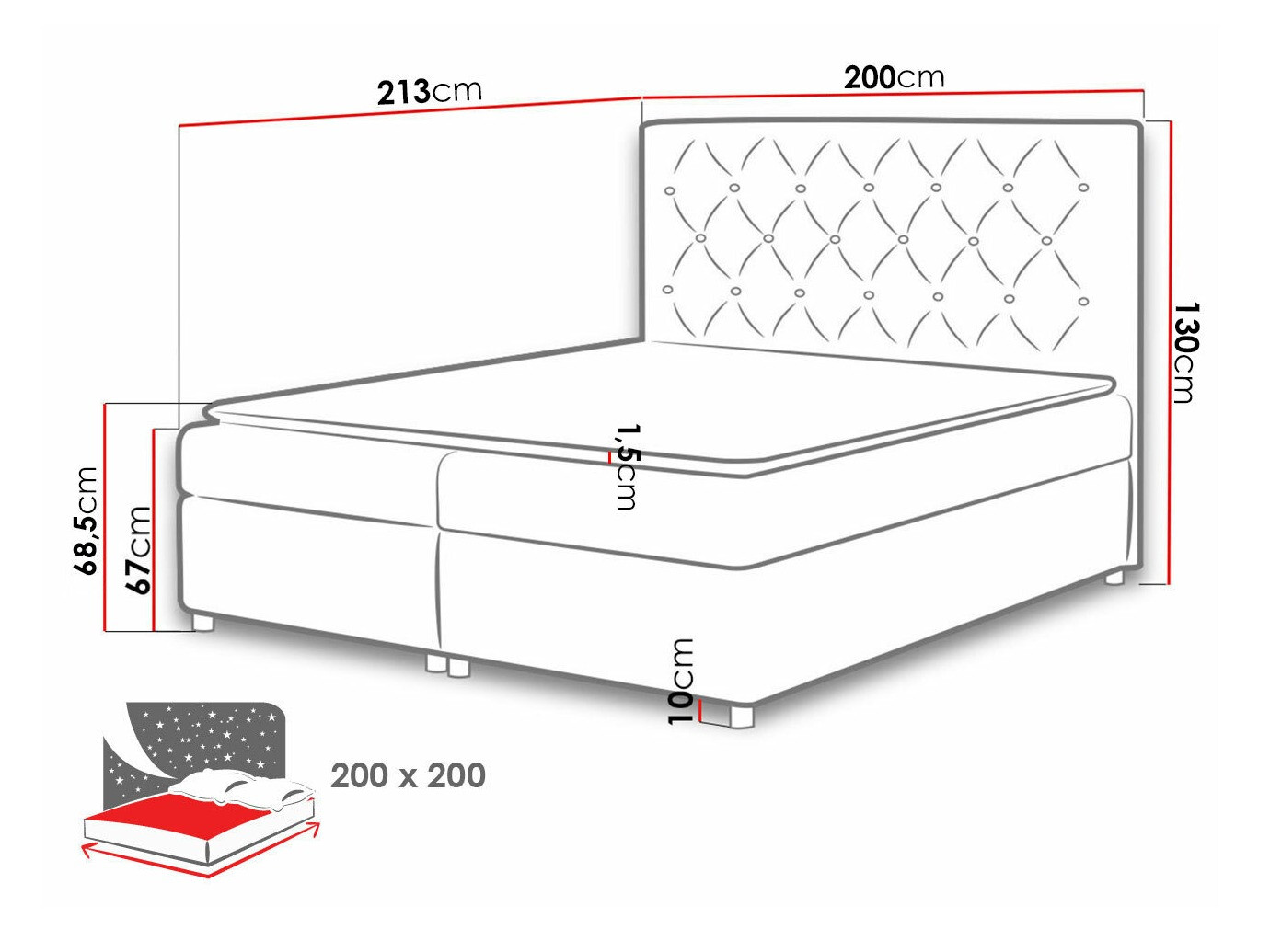 Pat boxspring Domus (Primo 8813)