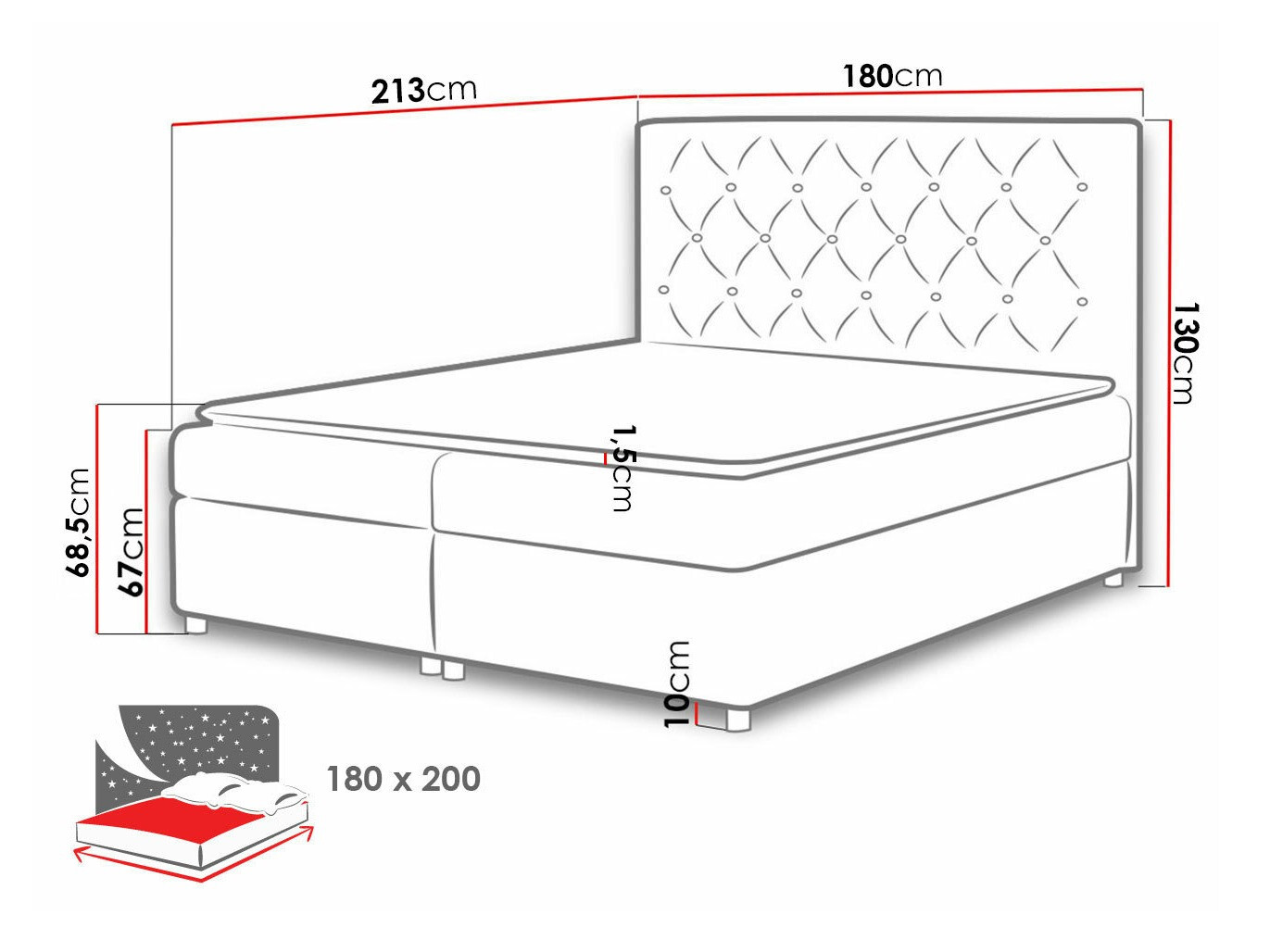 Pat boxspring Domus (Soft 017)