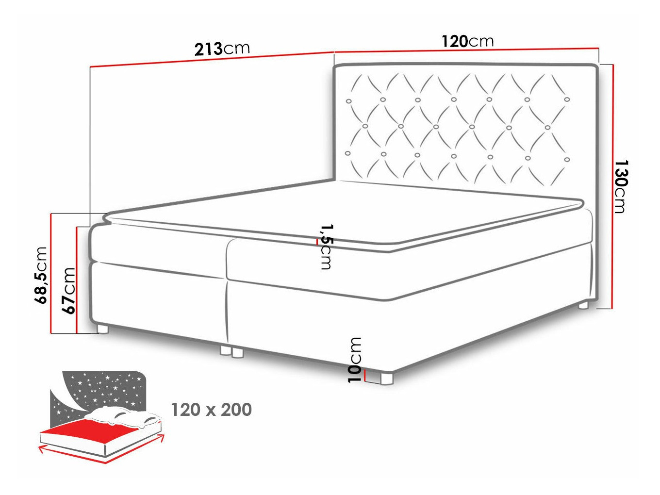 Pat boxspring Domus (Soft 017)