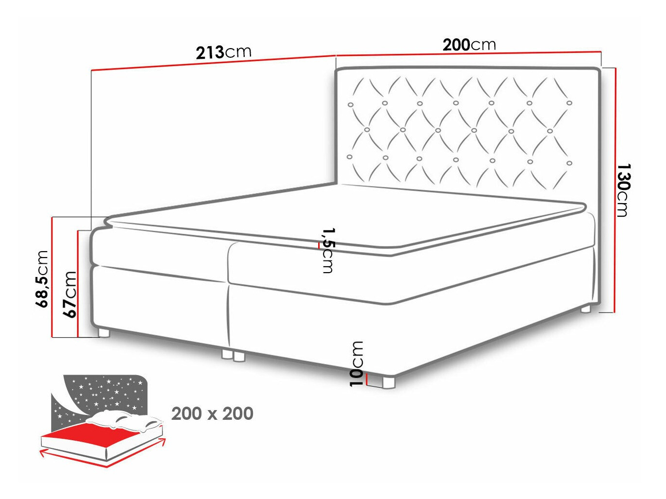 Pat boxspring Domus (Soft 017)