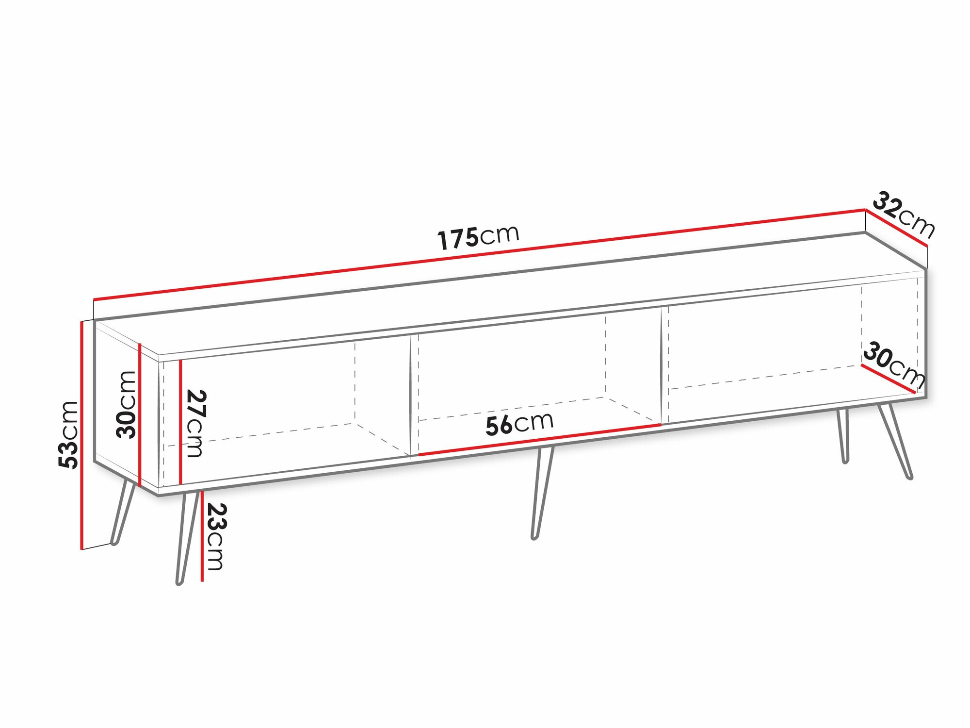 Comodă TV Princal III (Alb)