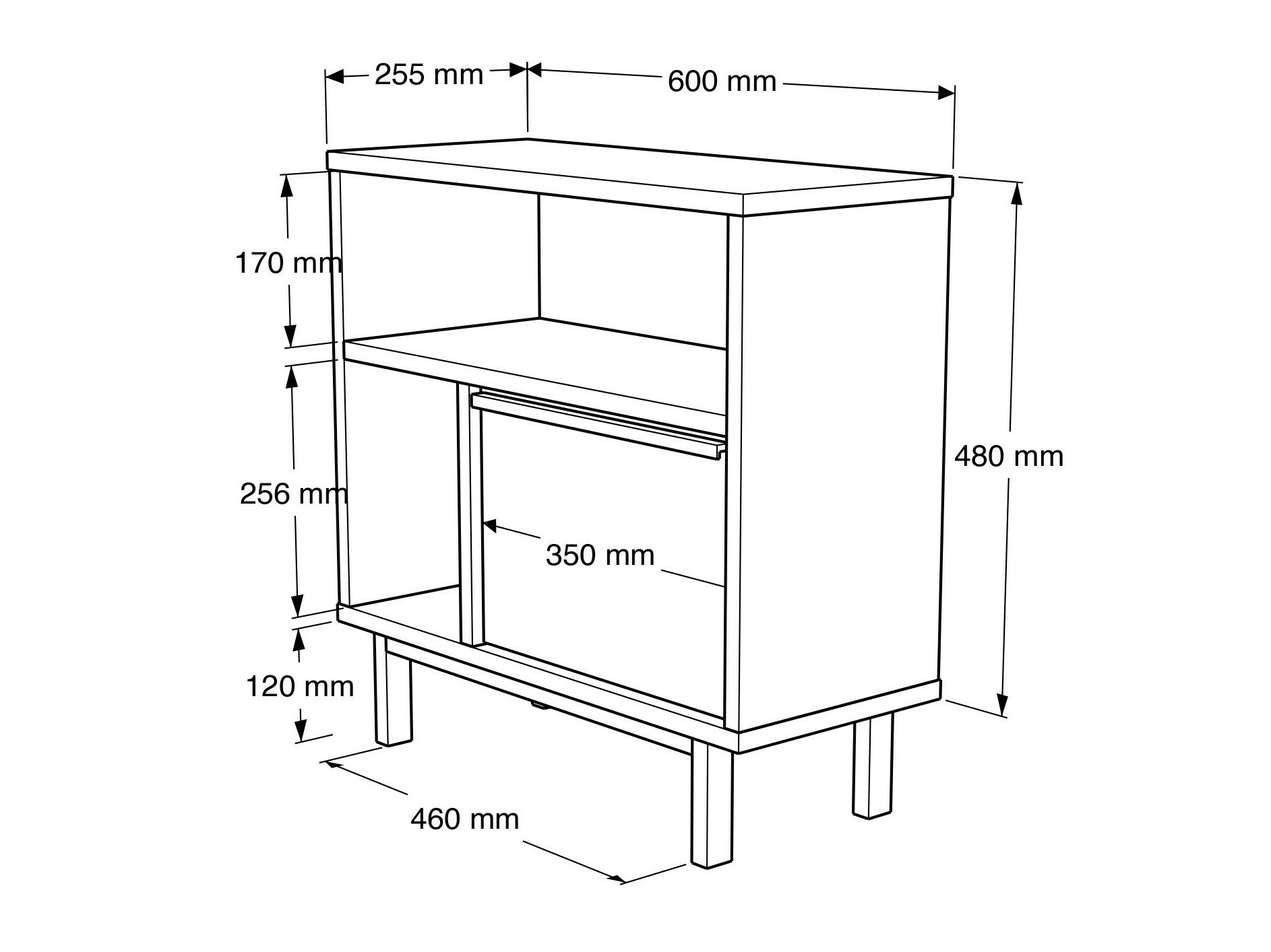 Măsuță laterală Fertore 105 (Stejar)