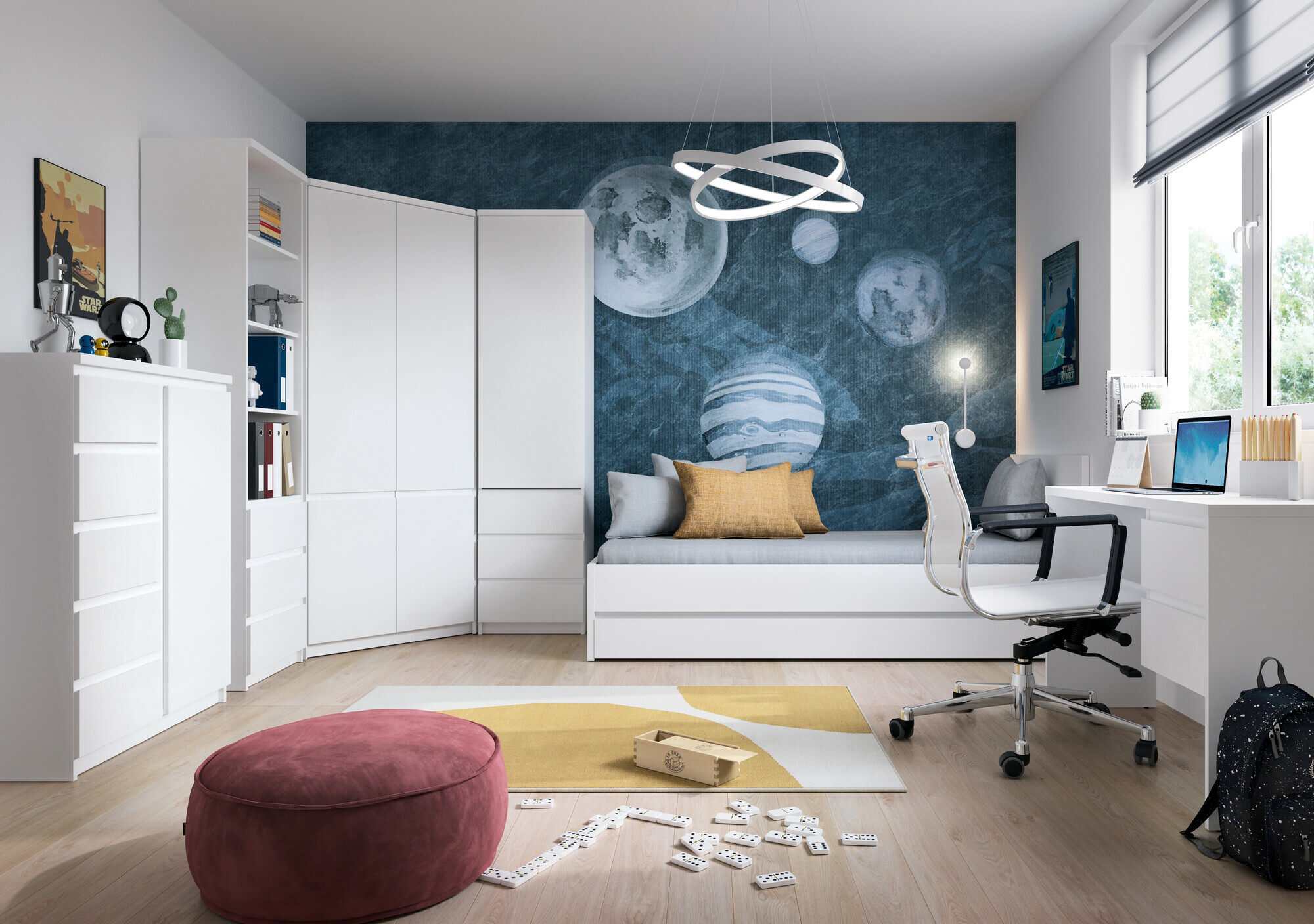 Spațiu de depozitare Merfere 105 (Alb)