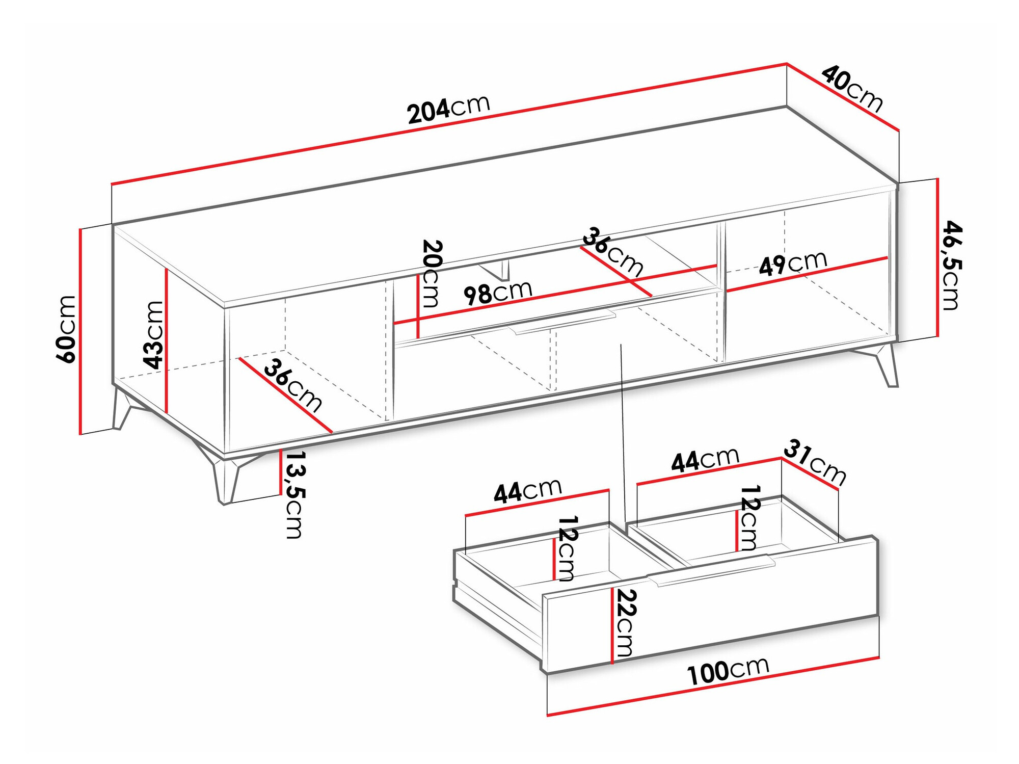 Comodă TV Comfivo Camlue 106