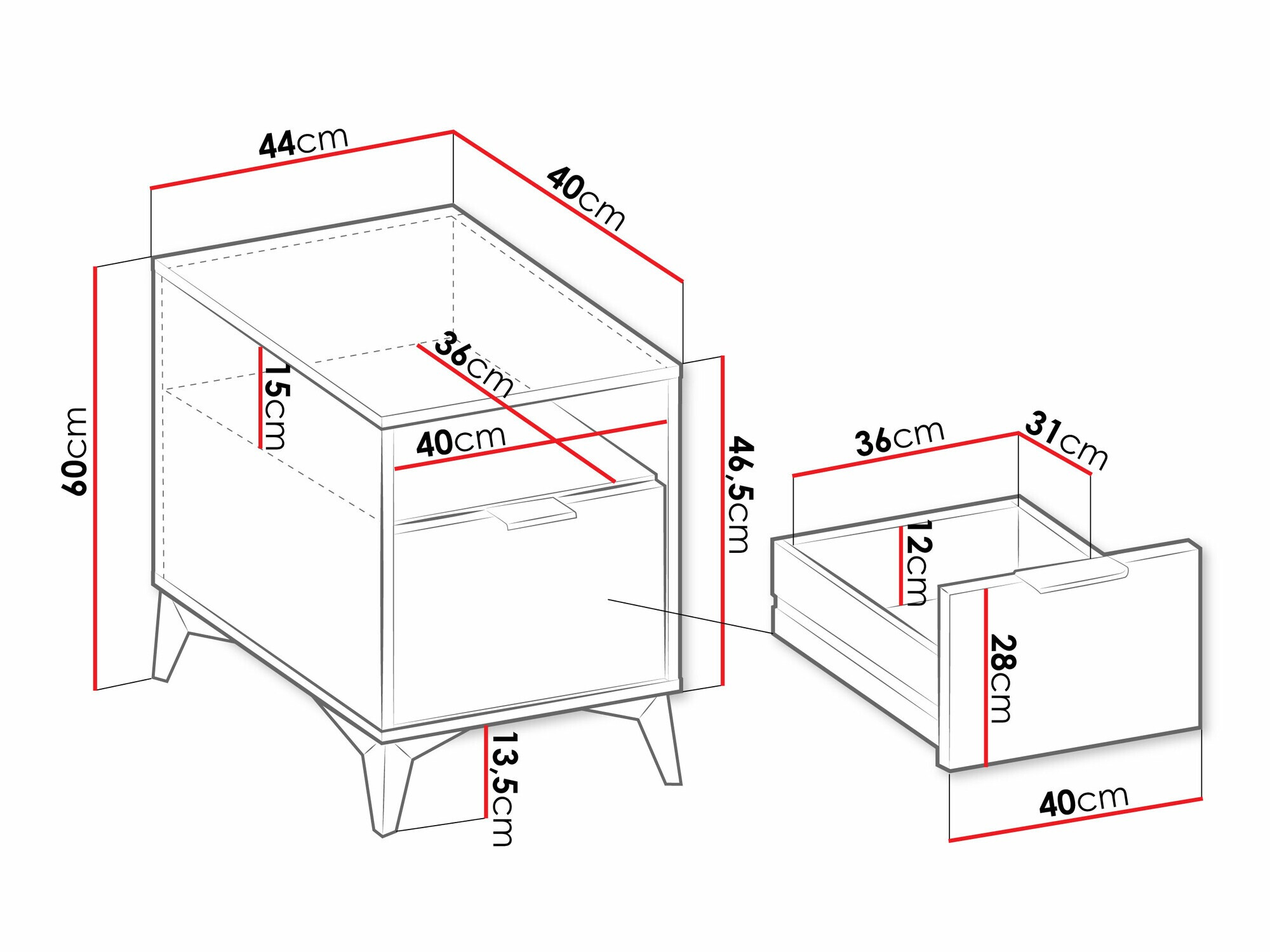 Noptieră Comfivo Citrus