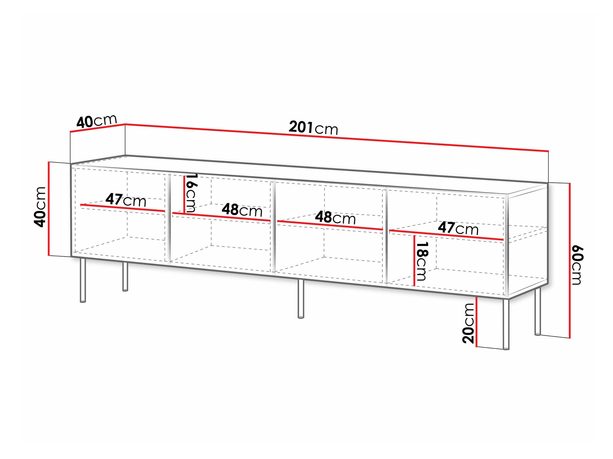 Comodă TV Celra I (Alb)