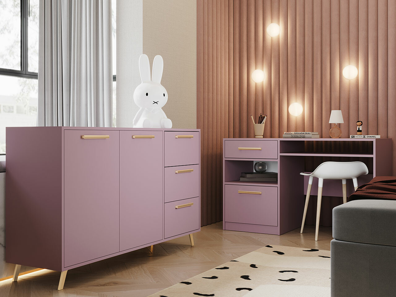 Set de mobilier Delbalo 105 (Violet)