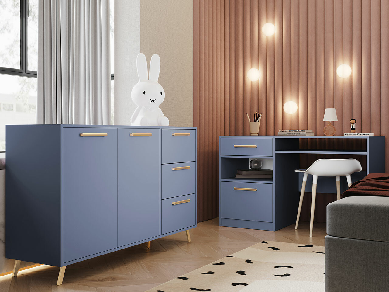 Set de mobilier Rosa (Albastru)
